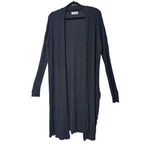 Mer Sea Cardigan Sweater Top Women's One Size Gray  Open‎ Front Long Stretch